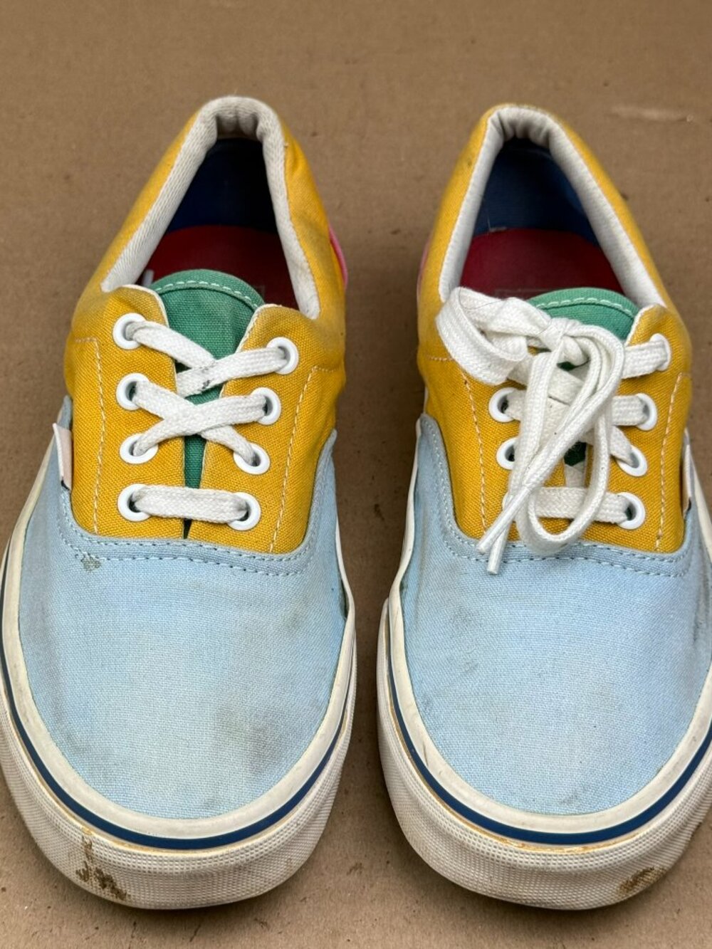 Vans Era Multi Color Block Skate Shoes Men's Size 6 Women's Size 7.5